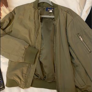 Green bomber jacket